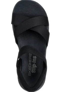 Sandalo Slingback Vegani neri Skechers Ultra Flex 3.0 - Never Better