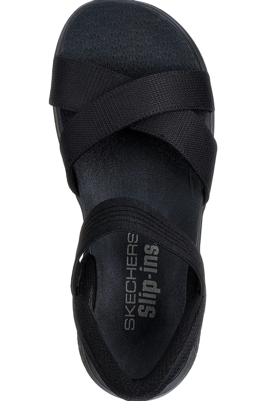 Sandalo Slingback Vegani neri Skechers Ultra Flex 3.0 - Never Better