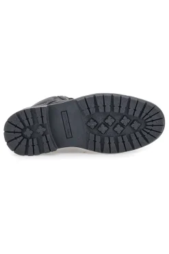 Scarpe alte nere stringate collo imbottito Cotton belt STANFORD LTH