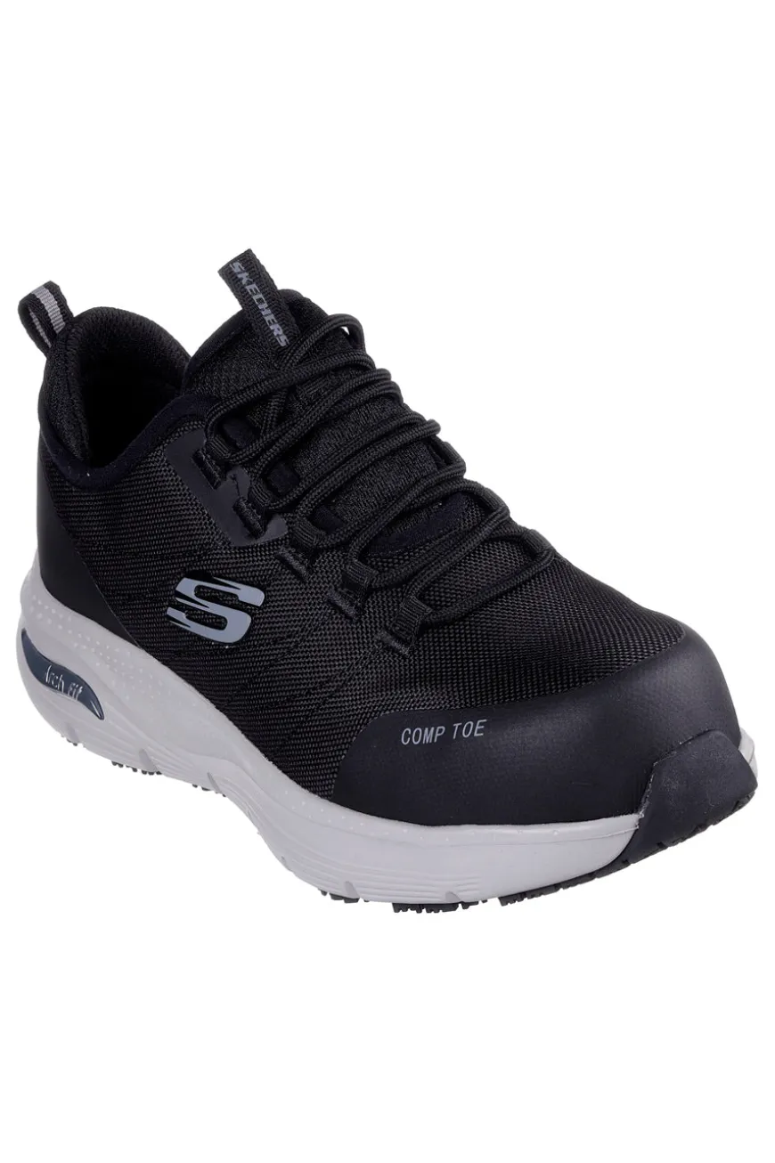 Scarpe Antinfortunistica Nere e Grigie Skechers Work Slip-Resistant: Arch Fit - Ebinal S3 SRC
