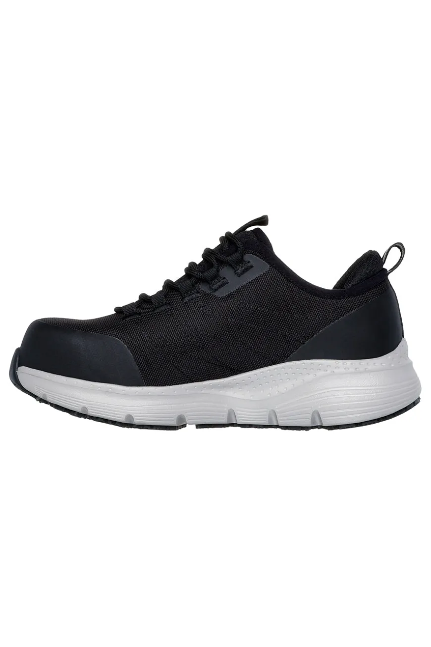 Scarpe Antinfortunistica Nere e Grigie Skechers Work Slip-Resistant: Arch Fit - Ebinal S3 SRC