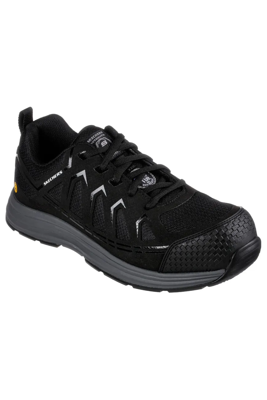 Scarpe Antinfortunistiche Nere Skechers Work: Malad II Comp Toe S1 P SRA ESD