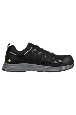 Scarpe Antinfortunistiche Nere Skechers Work: Malad II Comp Toe S1 P SRA ESD