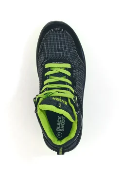 Scarpe antinfortunistiche nere e verdi S1PL Black shoot PK23037