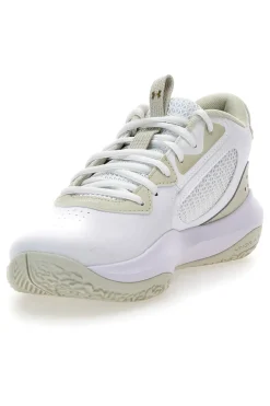 Scarpe basket bianche con inserti beige e suola ammortizzata Under Armour Lockdown 6