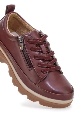 Scarpe basse bordeaux con zip laterale e suola carrarmato Altemberg 9