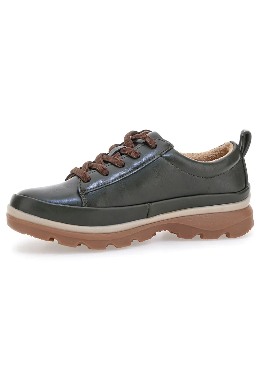Scarpe basse verde scuro con zip laterale e suola carrarmato Altemberg 9