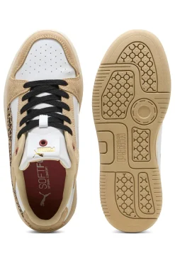 scarpe beige con dettagli animalier in suede Puma Rebound Femme Low Animal