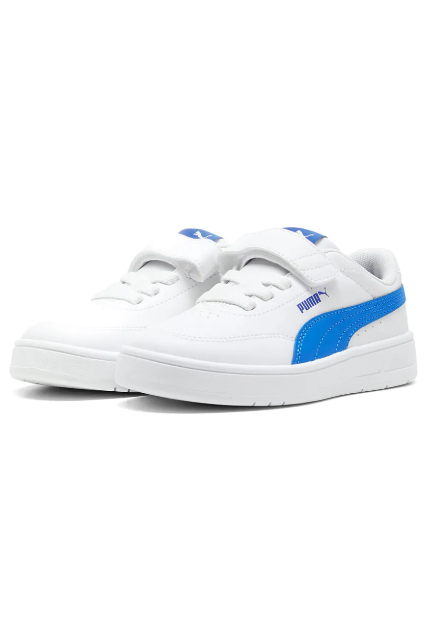 Scarpe bianche con dettagli azzurri Puma Court Classic Clean AC+ PS