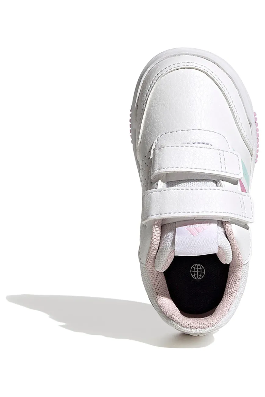 Scarpe bianche con dettagli pastello e chiusura a strappo Adidas Tensaur Sport 2 CF I