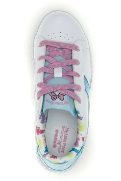 Scarpe bianche con lacci e dettagli azzurri Diadora Game Step Moonstone PS