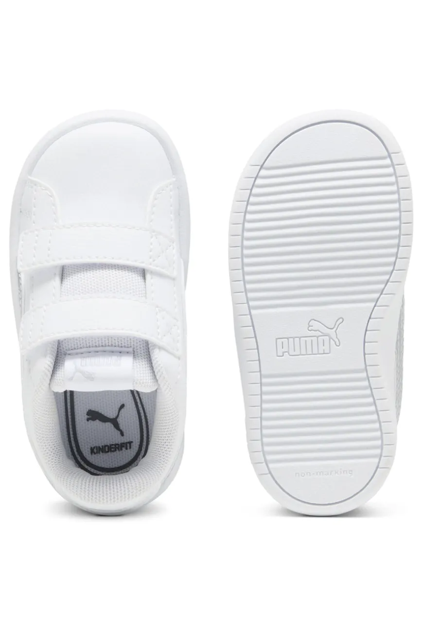 Scarpe bianche e argento con chiusura a strappo Puma Rickie Classic V Inf
