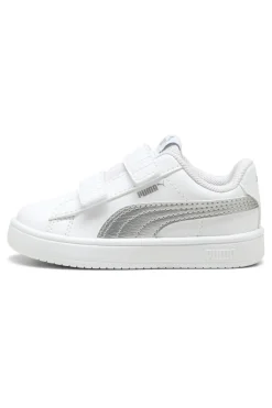 Scarpe bianche e argento con chiusura a strappo Puma Rickie Classic V Inf