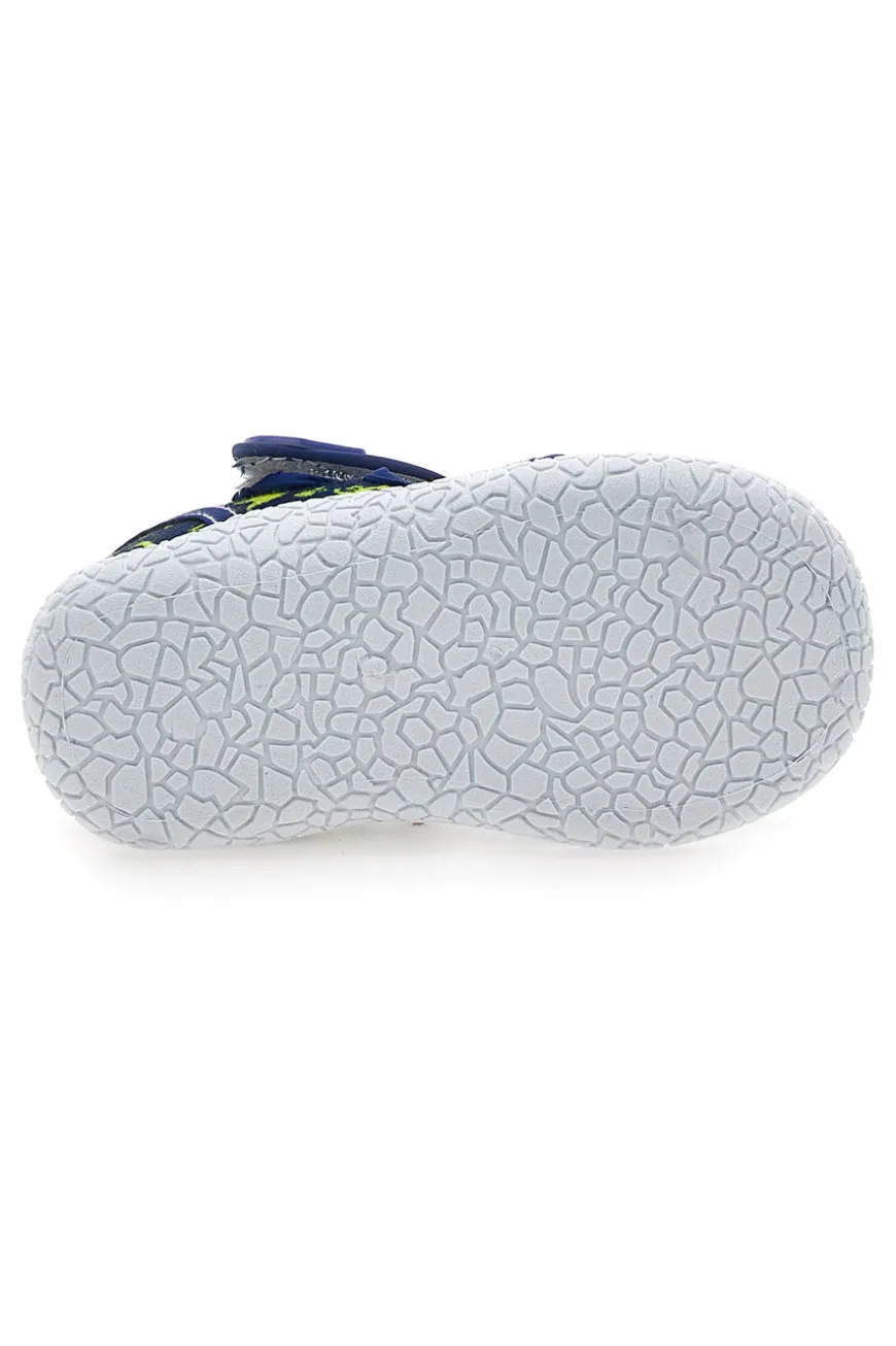Scarpe blu con doppio strappo Pitt kids PK2492F