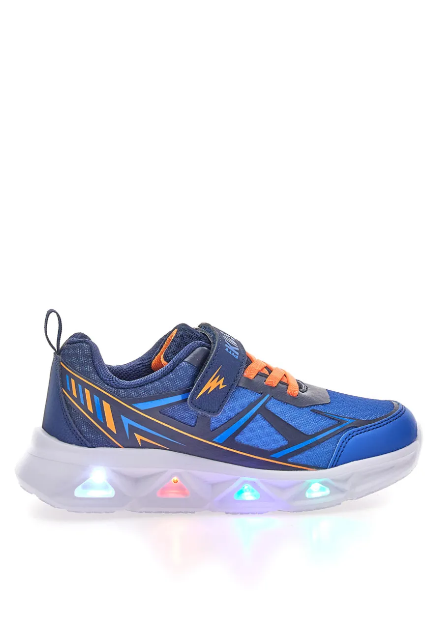 Scarpe blu con luci e strappo Pitt kids 11562