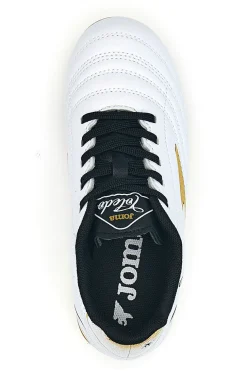 Scarpe calcio bianche con dettagli oro Joma Toledo JR 2502
