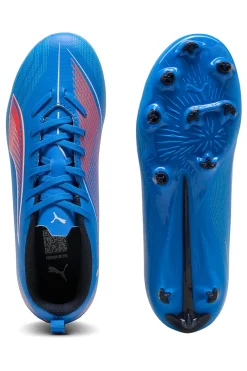 Scarpe calcio junior blu in materiale sintetico Puma Ultra 6 Play FG/AG Jr