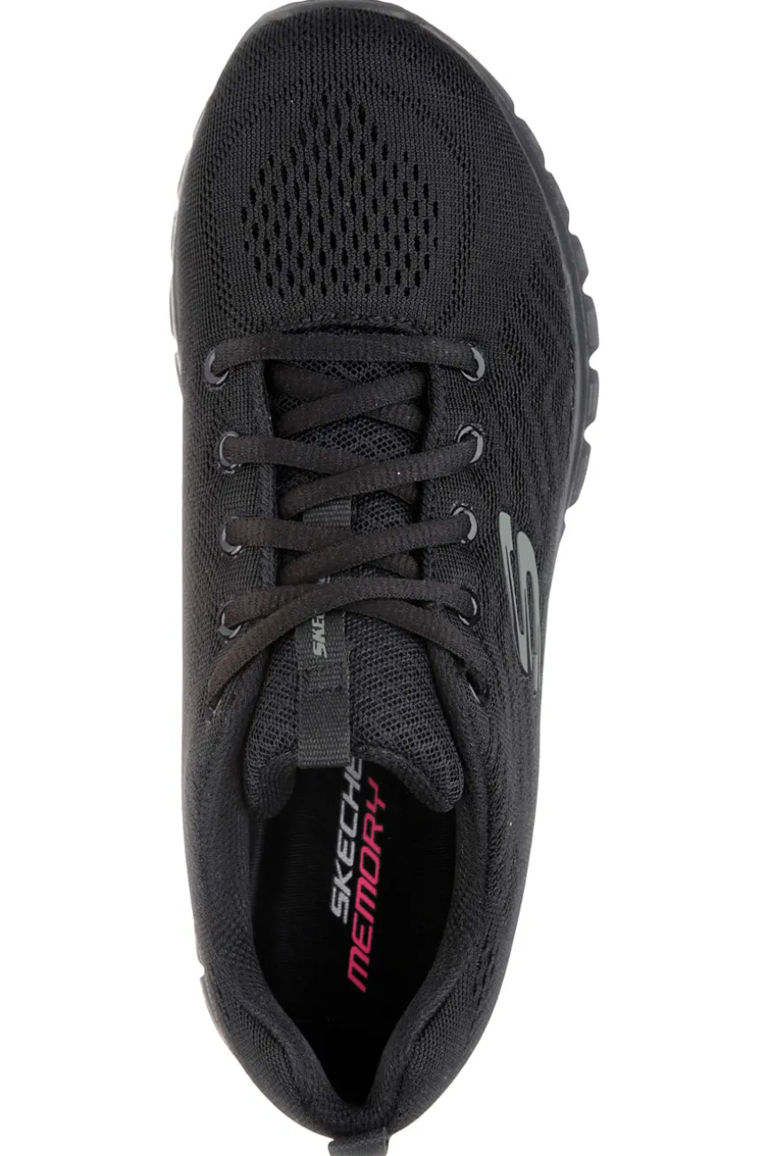 Scarpe da Allenamento Nere con Tomaia in Skech Knit Mesh SKECHERS Graceful - Get Connected