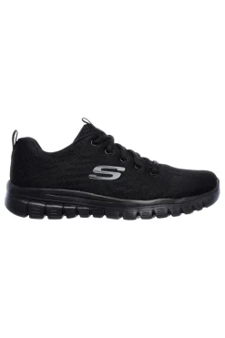Scarpe da Allenamento Nere con Tomaia in Skech Knit Mesh SKECHERS Graceful - Get Connected