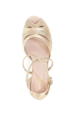Scarpe da Ballo Beige Con Cinturini Incrociati Mon Dieu 1460502