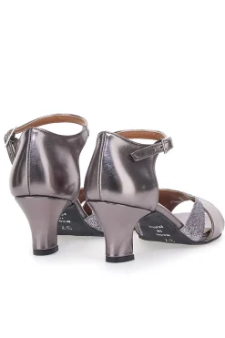 Scarpe da Ballo Grigie con Cinturino alla Caviglia e Tacco Medio MON DIEU MUSIQUE 14