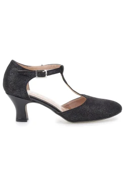 Scarpe da ballo nere con cinturino e tacco medio The First Dance 6334