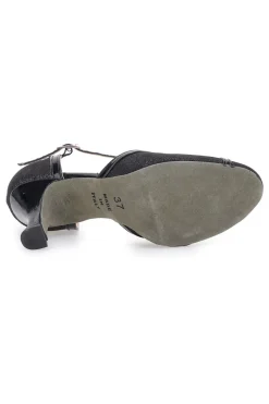 Scarpe da ballo nere con cinturino a T e tacco svasato The First Dance 6325