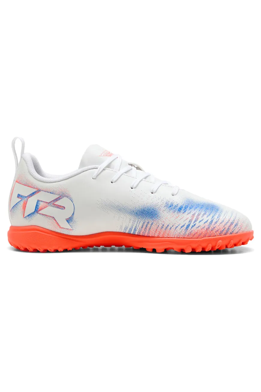 Scarpe da calcetto bianche con suola turf Puma Future 8 Play TT Jr