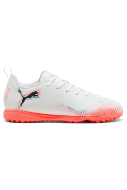 Scarpe da calcetto bianche con suola turf Puma Future 8 Play TT Jr