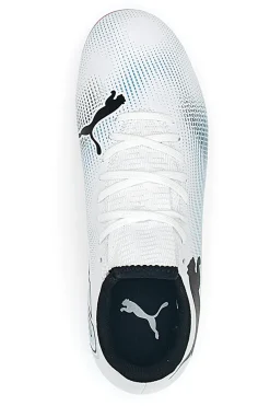 scarpe da Calcio Bianche con Tacchetti Azzurri Puma Future 7 Play FG/AG JR