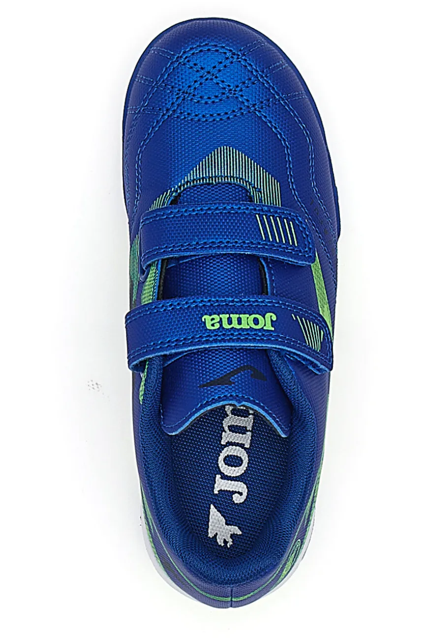 Scarpe da Calcio Blu Con Strappi in Velcro Joma Powerfull Jr 2504 Turf