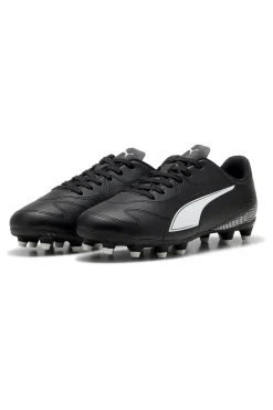 Scarpe da calcio nere con logo bianco Puma Vitoria II FG/AG Jr