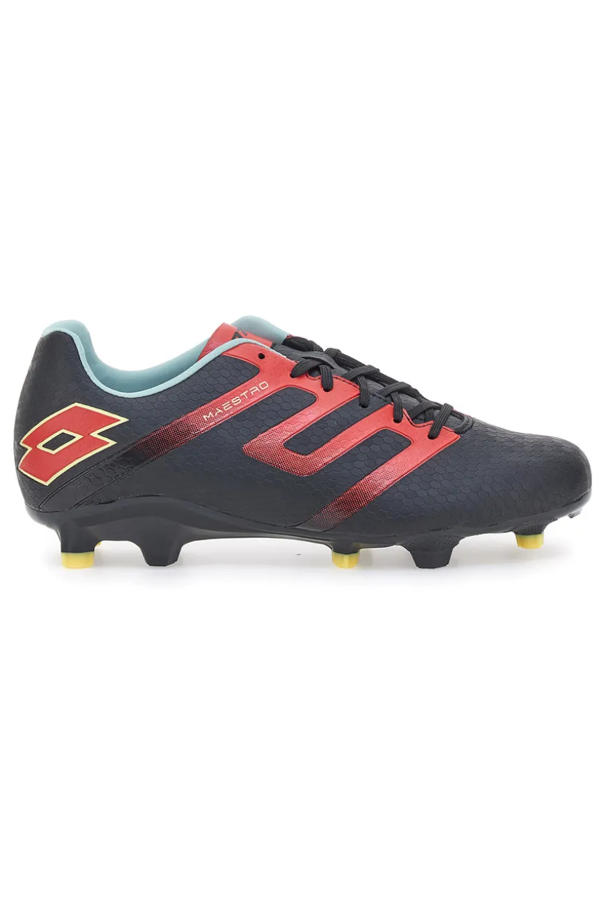 Scarpe da Calcio Nere e Rosse Lotto Maestro 700 V FG