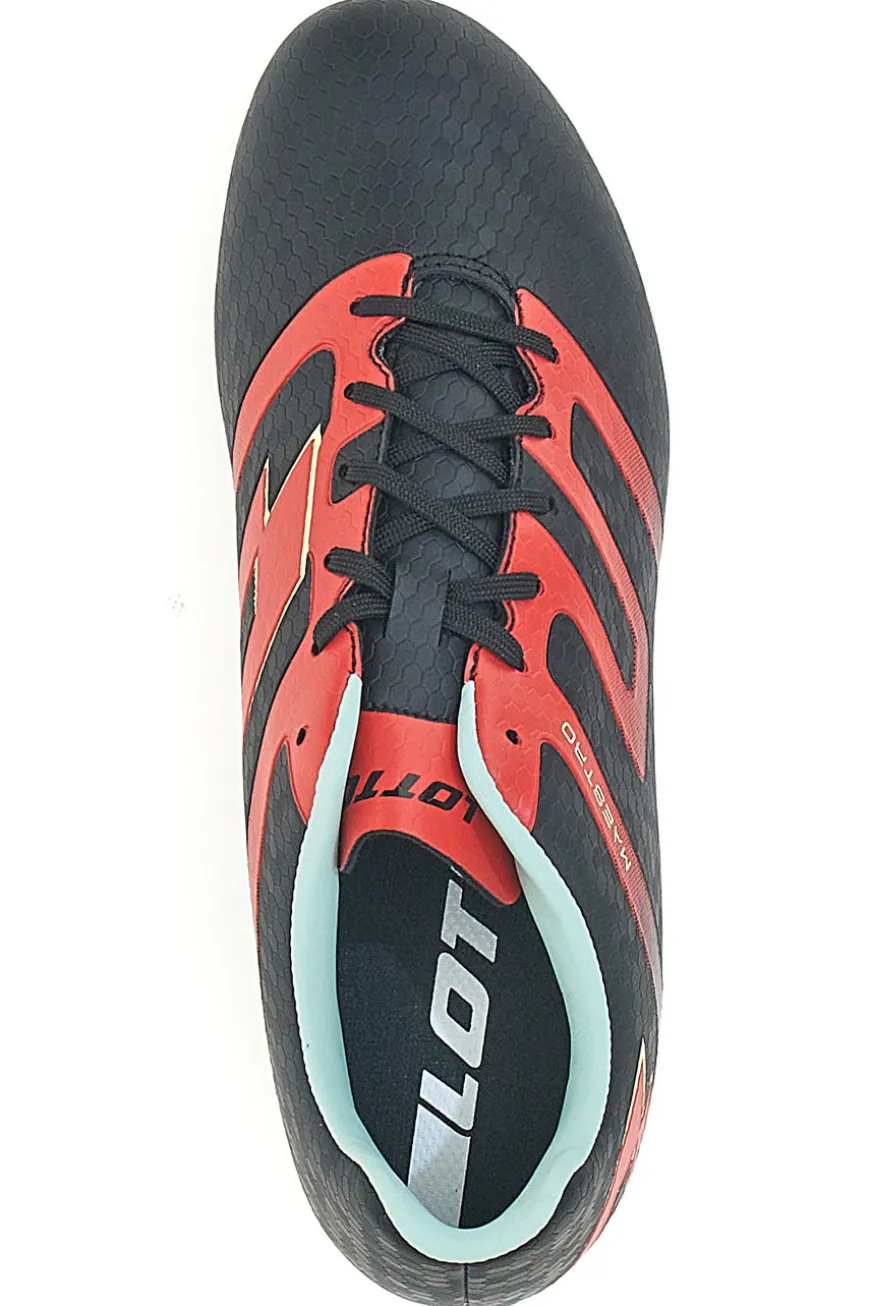 Scarpe da Calcio Nere e Rosse Lotto Maestro 700 V FG