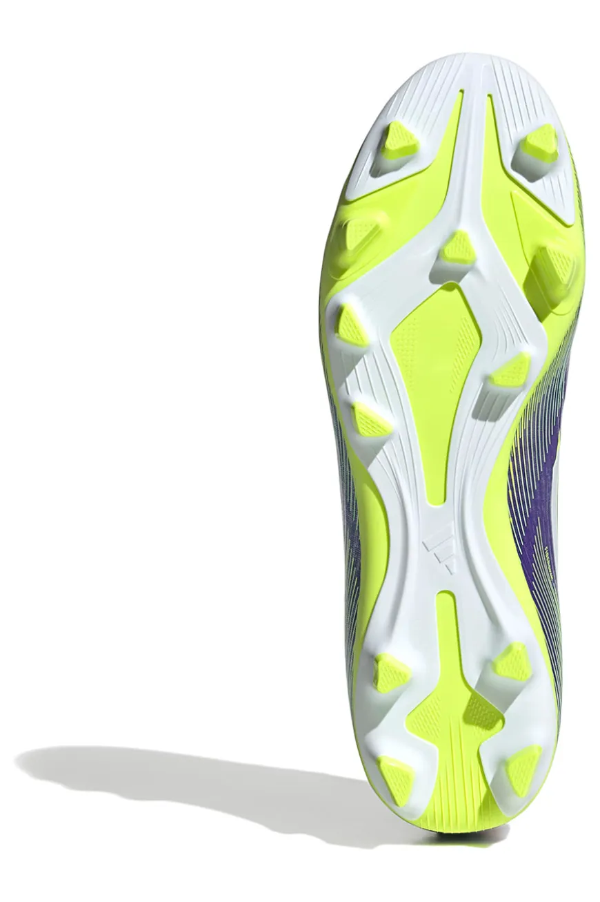 Scarpe da calcio viola e giallo fluo con tacchetti Adidas F50 Club FG/MG