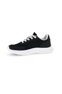 Scarpe da fitness nere con inserti gialli e Air Memory Foam Lotto Run 90 Amf Jr