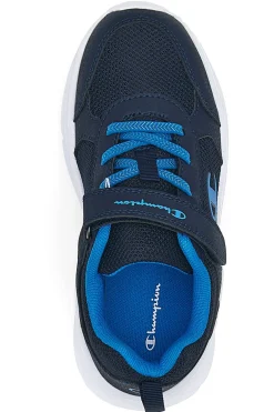 Scarpe da ginnastica blu in mesh con strappo Champion HRO B PS Low Cut