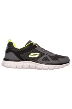 Scarpe da ginnastica grigie leggere Memory Foam Track Bucolo Skechers