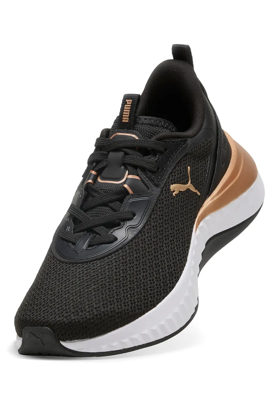 Scarpe da ginnastica nere con dettagli oro e suola Softride Puma Softride Sera Wns