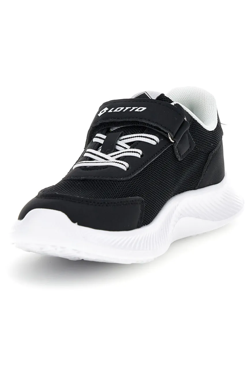 Scarpe da ginnastica nere e bianche con chiusura a strappo e memory foam Lotto RUN 90 AMF CL S
