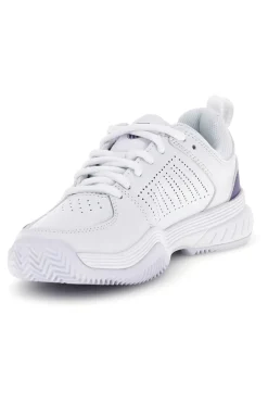 Scarpe da tennis bianche con inserti viola K-swiss Court Express 2 Clay