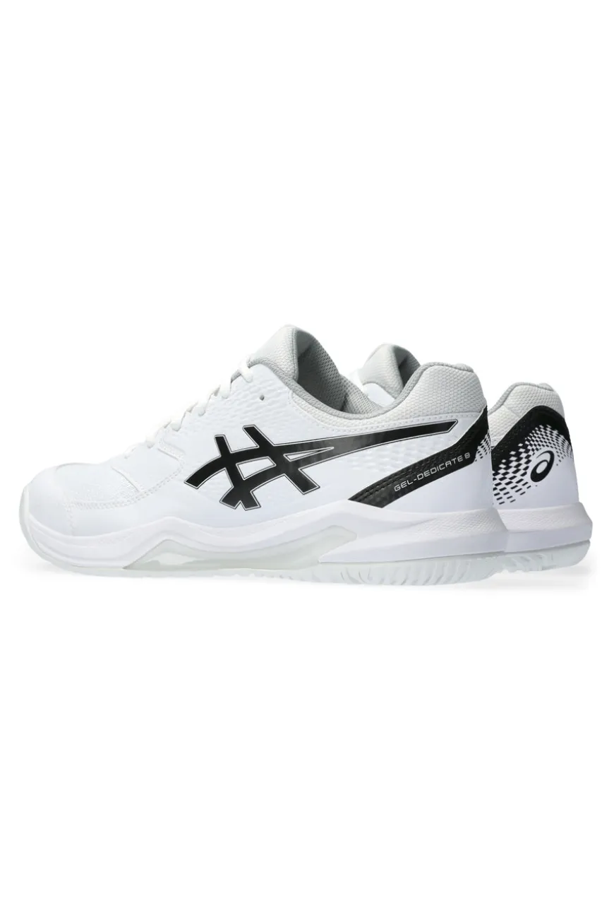 Scarpe da tennis bianco nero stabilità ammortizzazione Asics Gel-dedicate 8