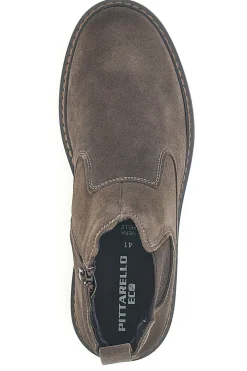 Scarpe da uomo marroni in vera pelle con zip Pittarello Eco 252520020