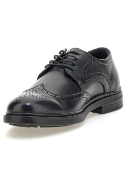 Scarpe eleganti nere stringate con lavorazione brogue Longford 9008