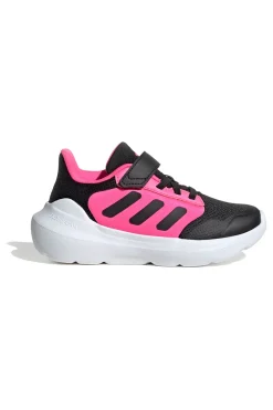 Scarpe ginnastica nere e fucsia con chiusura a strappo Adidas Tensaur Run 3.0 EL C