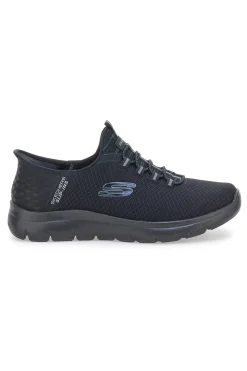 Scarpe navy Slip-ins in mesh con Air-Cooled Memory Foam Skechers Summits High Range Wide Fit