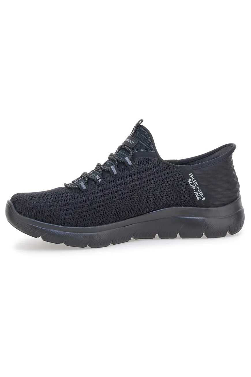 Scarpe navy Slip-ins in mesh con Air-Cooled Memory Foam Skechers Summits High Range Wide Fit