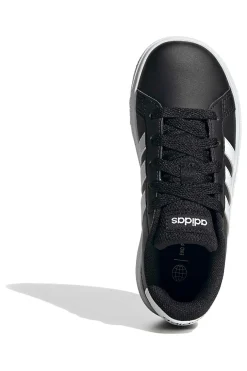 Scarpe nere con strisce bianche in materie sintetiche Adidas Grand Court 2 K