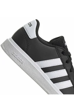 Scarpe nere con strisce bianche in materie sintetiche Adidas Grand Court 2 K