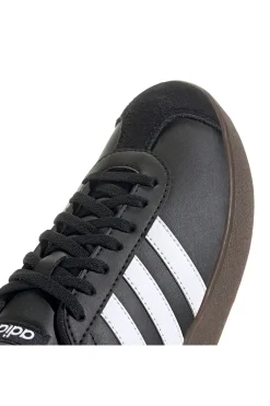 Scarpe nere con strisce bianche suola in gomma Adidas VL Court Base